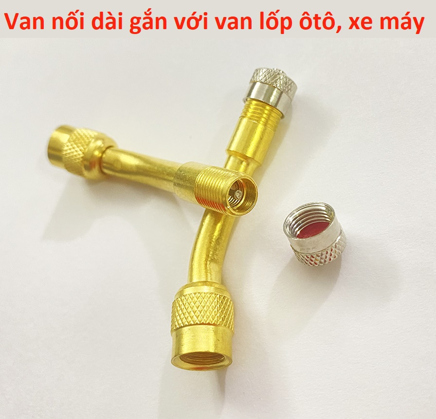 1 Cái Van nối dài, đầu bơm lốp cong 30 độ MÃ 3, chất lượng cao, ống nối dài với van lốp ôtô con, xe tải, xe máy, xe đạp.....