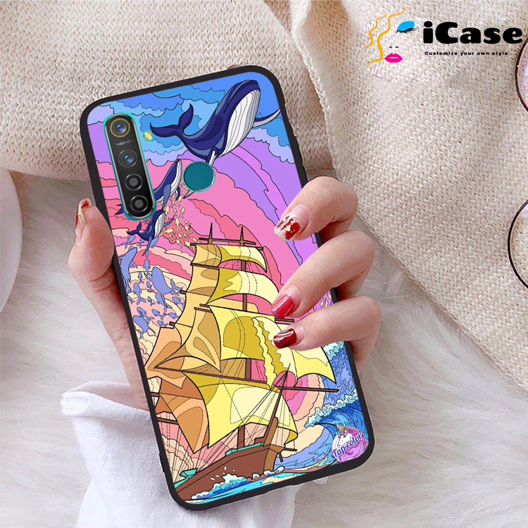 Ốp lưng Realme 5 Pro viền dẻo TPU BST Sea