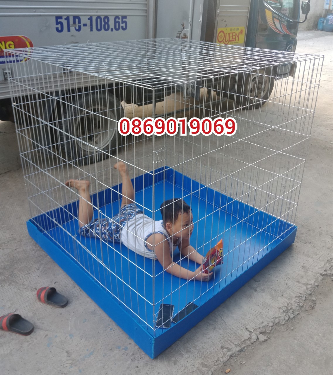 CHUỐNG GÀ 1M2 CÓ KHAY KẼM 3LI5 (hàng ráp sẳn)