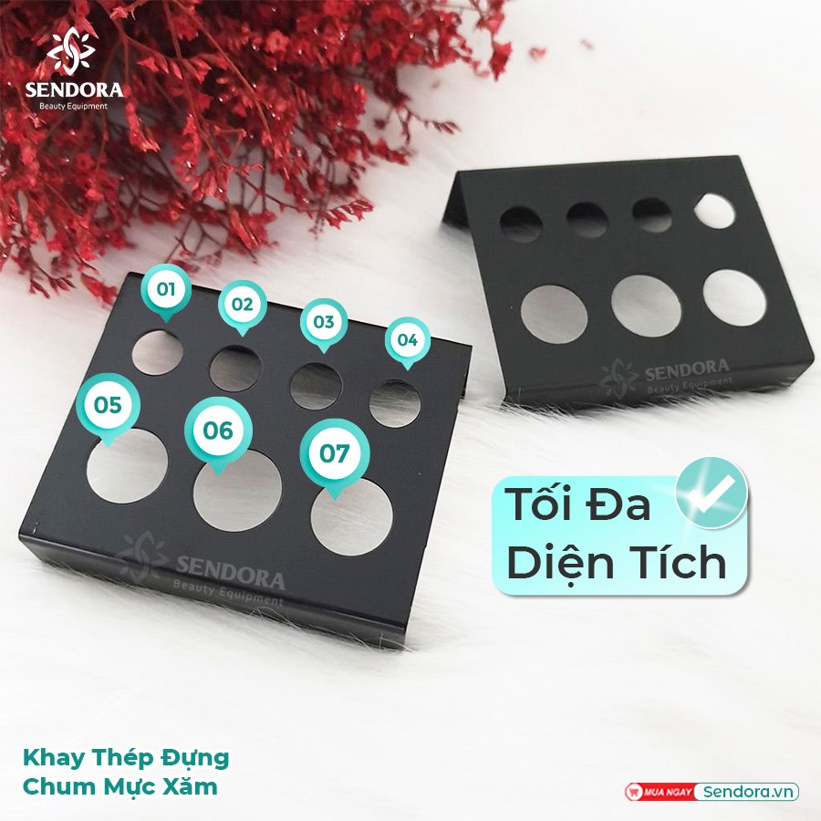 [HCM]Khay thép đựng chum mực xăm