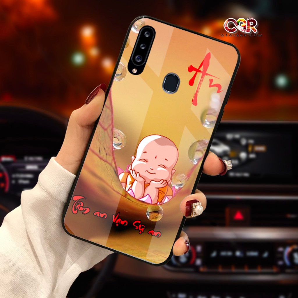 ốp sam sung A20S Mặt kính cường lực