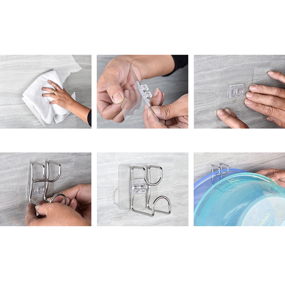 Móc Treo Thau Chậu Rồ Inox Dán Tường Đa Năng