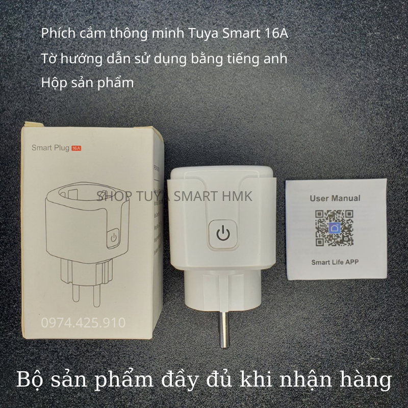 Ổ Cắm Thông Minh Tuya Wifi 16A