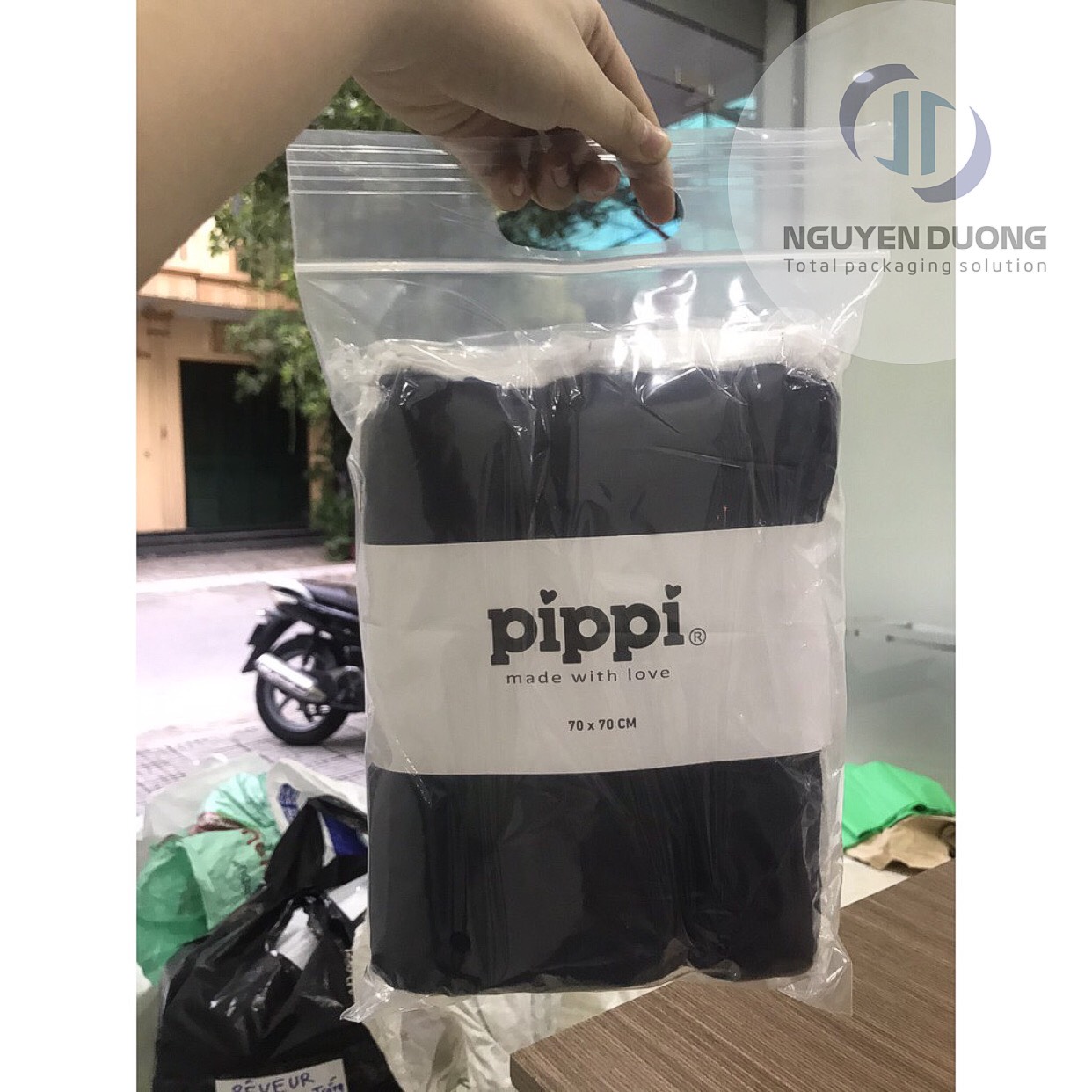 1kg Túi zip trong đột lỗ hột xoài