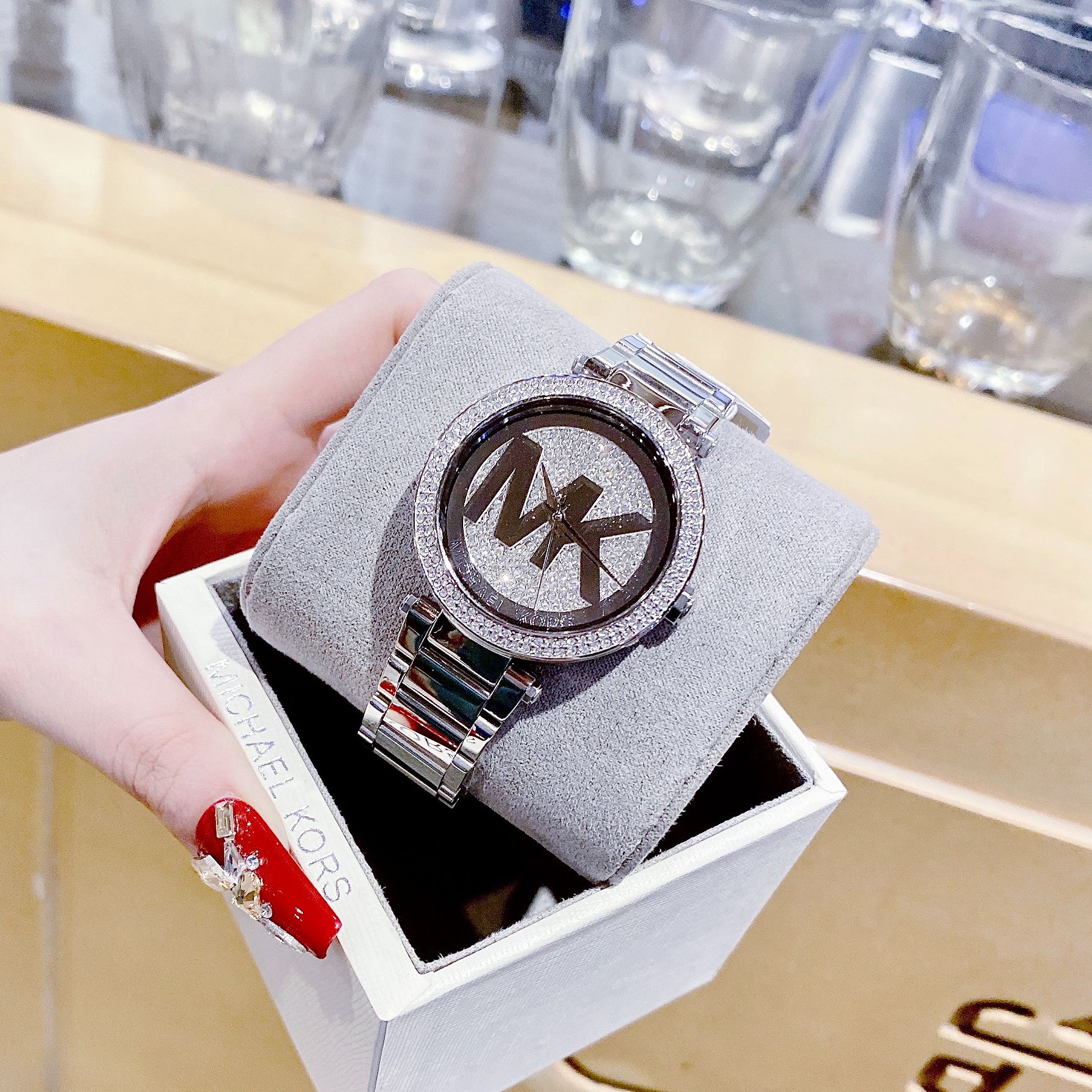 Đồng watch women metal wire Michael Kors MK5925 size 38mm fullbox waterproof, stainless steel shell, high-end fashion luxury