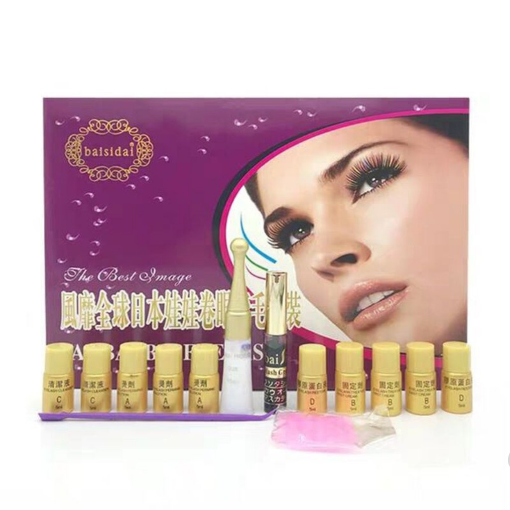 Bộ thuuốc Uốn Mi Phủ Đen Collagen 6D BAISIDAI ( hàng chuẩn)