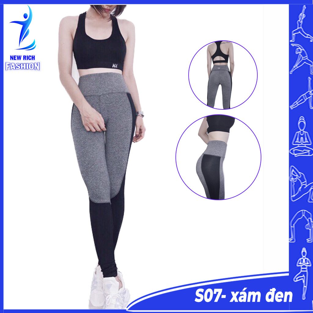 >> SO SÁNH GIÁ ĐỒ TẬP GYM NỮ TÂN BÌNH | Shopee Lazada Sendo Tiki 44 Đồ tập gym nữ thiết kế áo bra mút đệm, quần lưng cao, chất vải mềm mịn, co giãn 4 chiều, thấm hút mồ hôi tốt