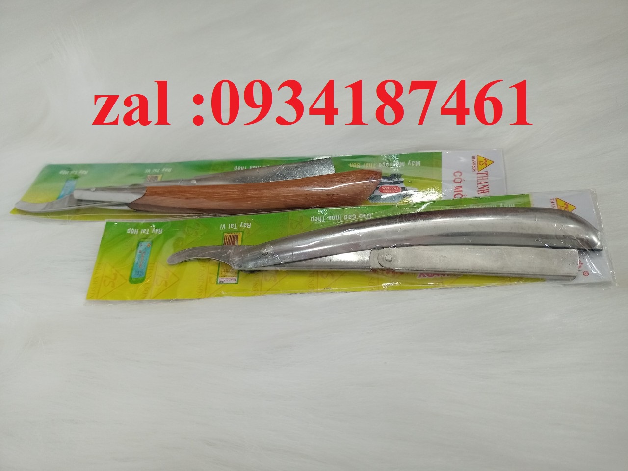 Dao cạo mặt, tỉa lông mày cán gỗ / cán inox