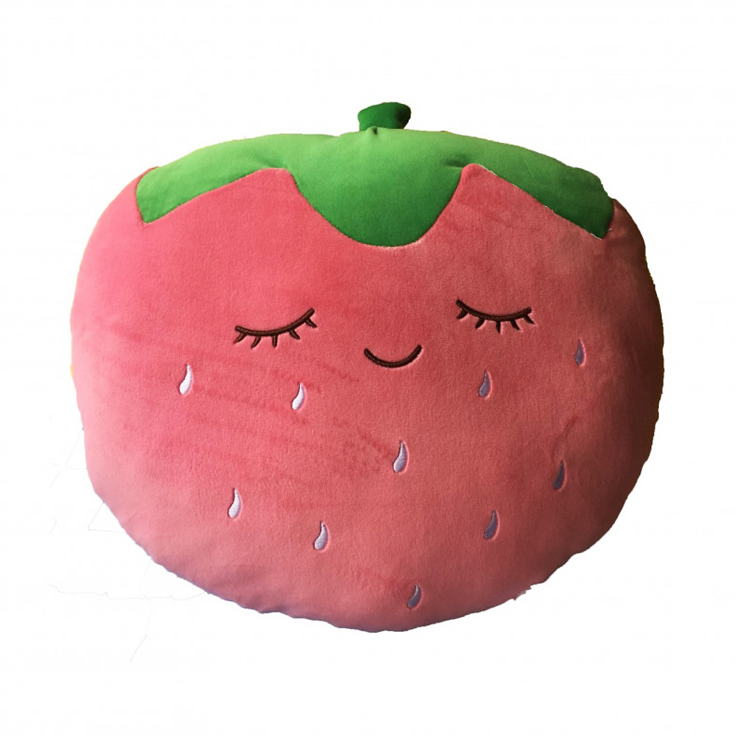 [HCM]Gối ôm trái dâu nhắm mắt dễ thương Quả dâu tây xinh xắn  (40cm) Gối tựa lưng Thú bông trái dâu siêu cưng Quả dâu đáng yêu siêu mềm mịn