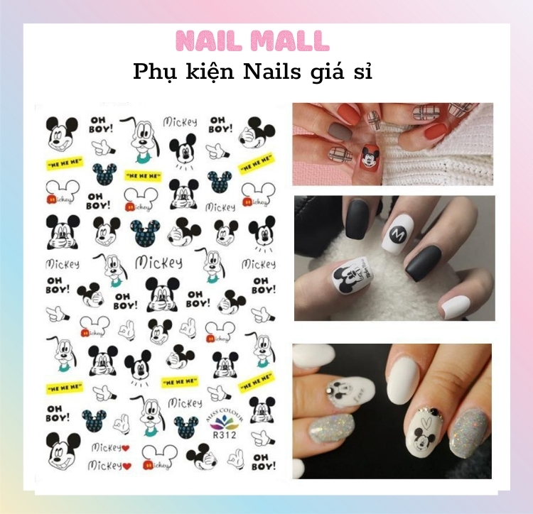 Sticker Dán Móng Nail Chuột Mickey Nhiều Mẫu HZ6367