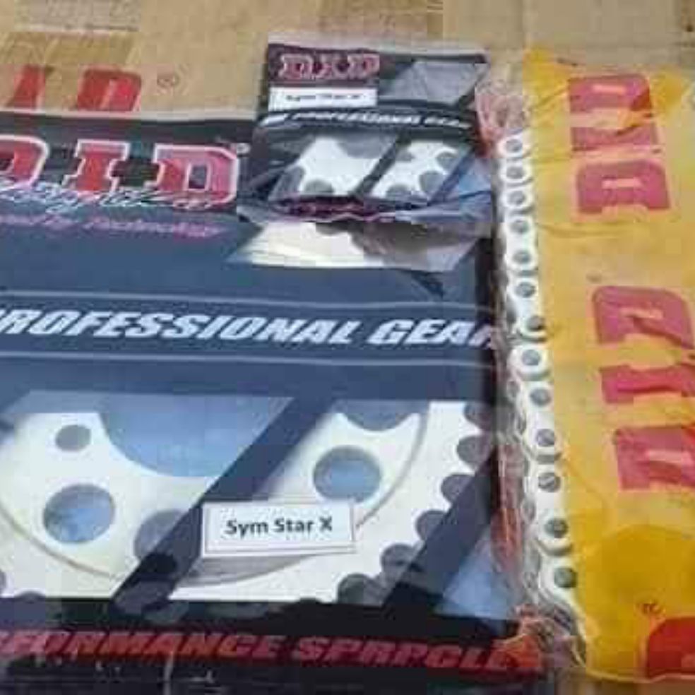 Nhông xích đĩa cho xe Sym Star X - Loại 12li phốt caosu đệm