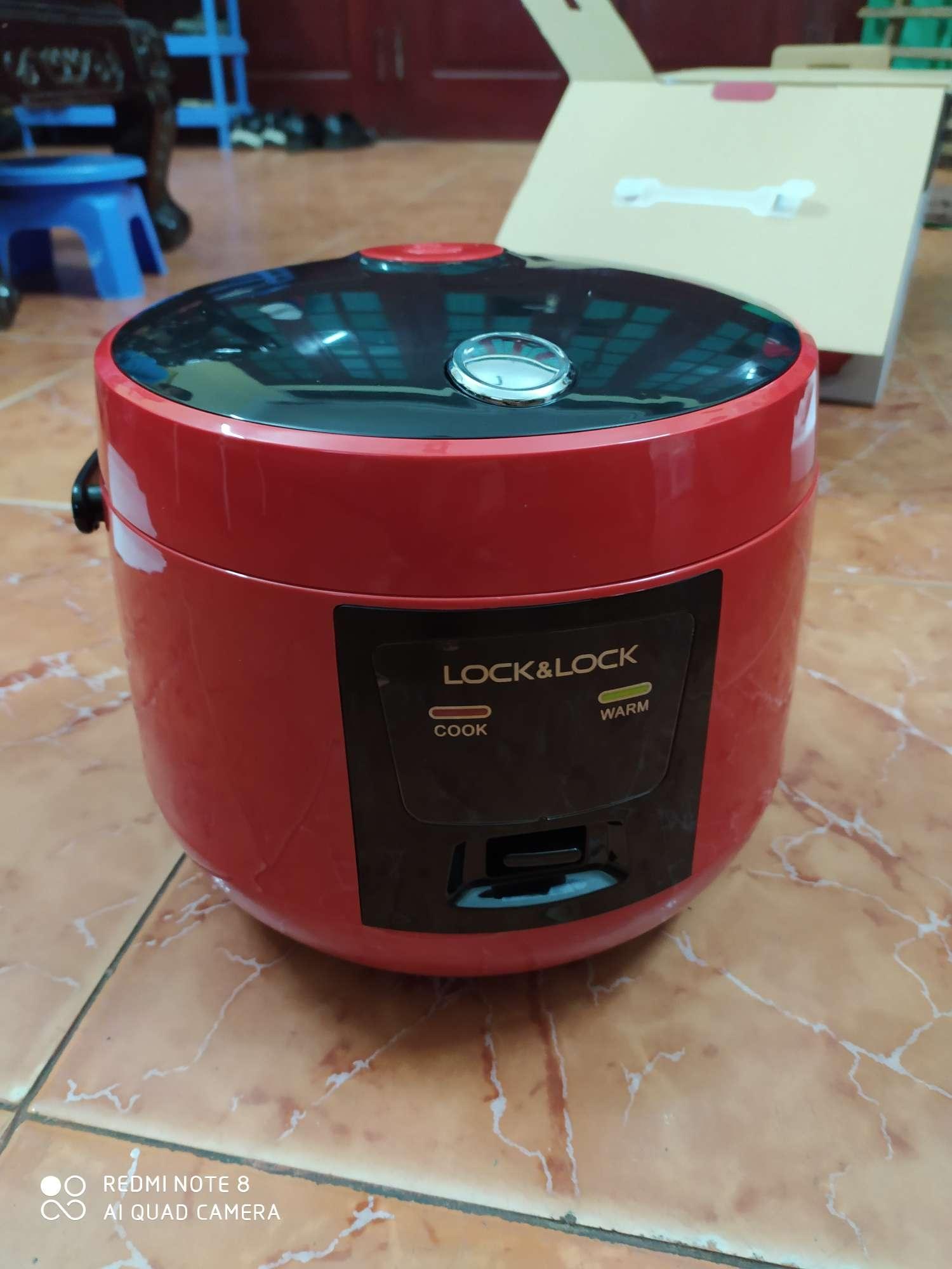 Nồi Cơm Điện Mini Dung Tích 1 lít Màu Đỏ Lock&Lock EJR431 (cam kết hàng chuẩn, y hình)