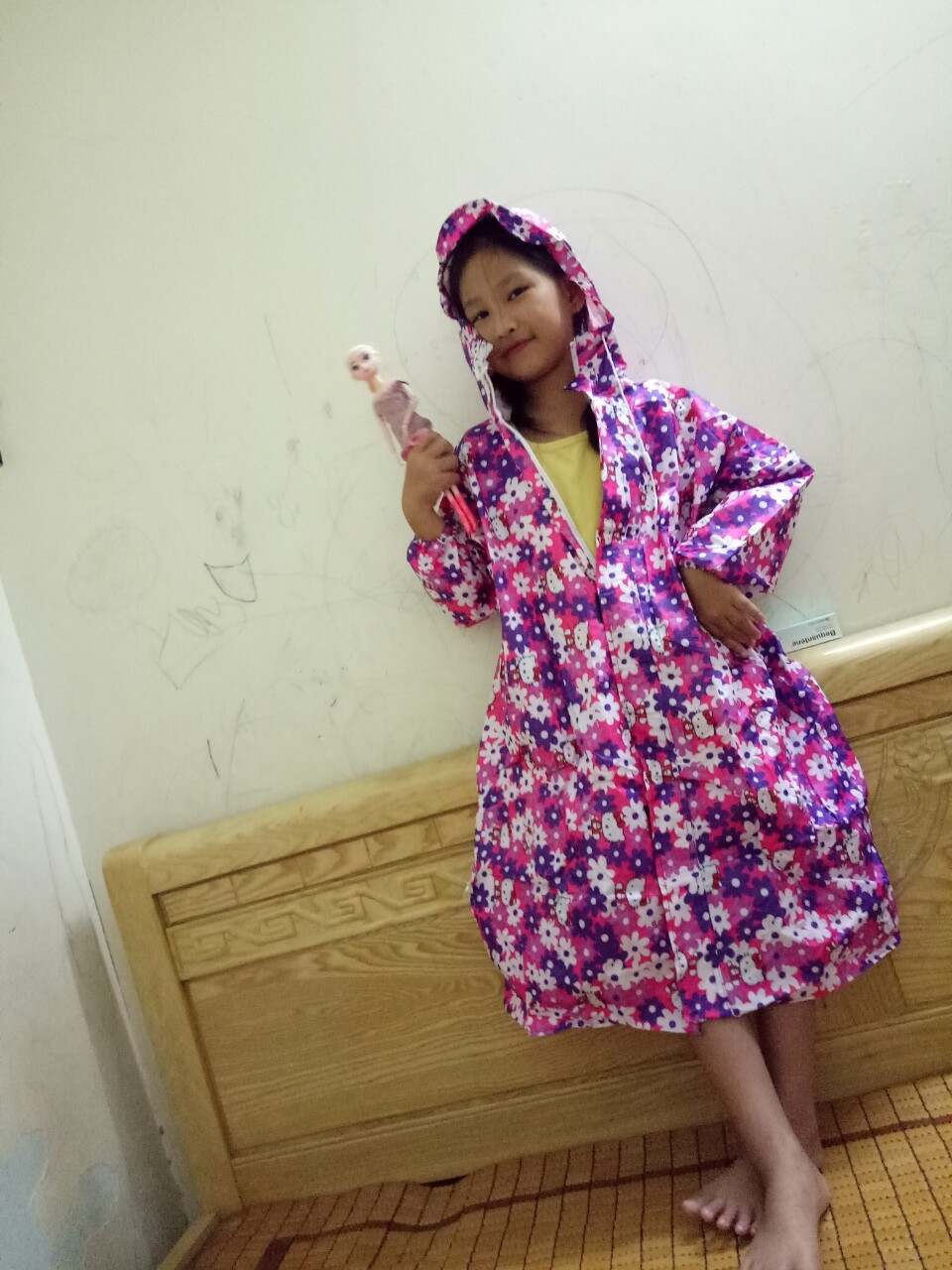 Áo mưa dây kéo trước cho bé