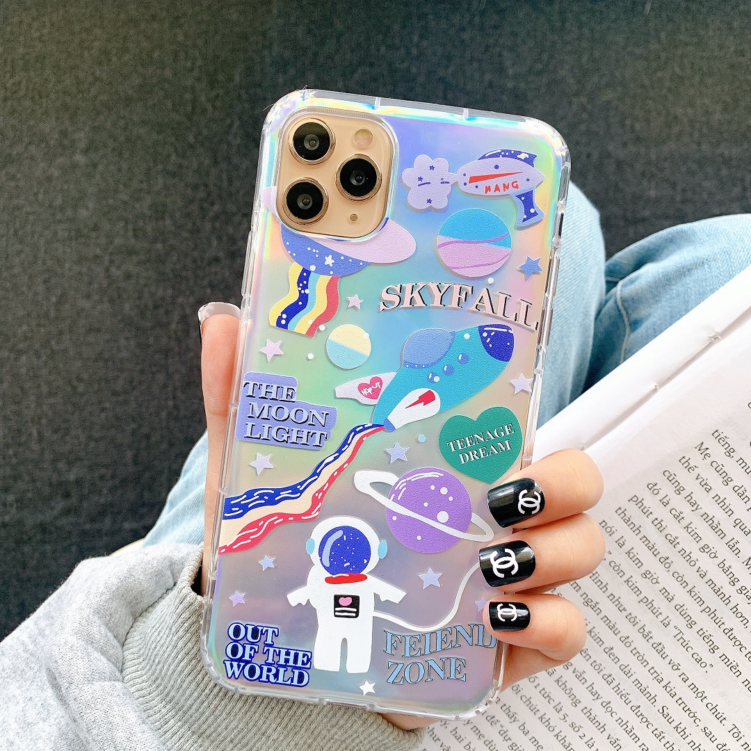 Ốp Lưng Silicon Chống Sốc SkyFall Moon ( Kèm Miếng Phản Quang )