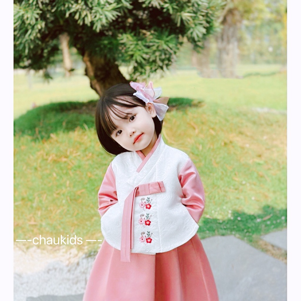 Đầm hanbok cho bé gái gồm cài tóc ( 2 - 6 tuổi)
