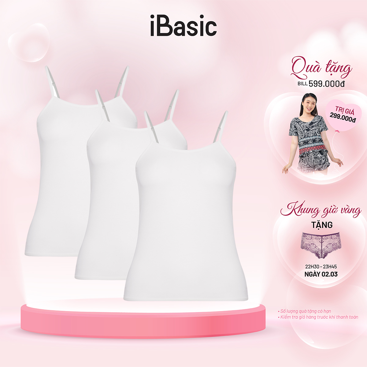 Combo of 3 Ibasic Long Cami Bras Va112