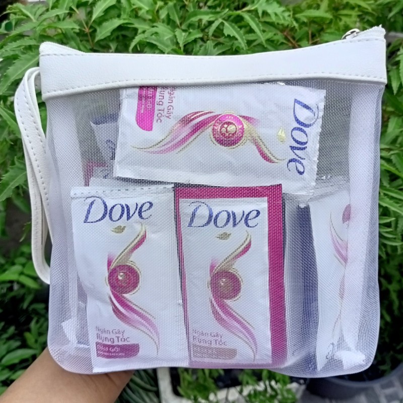 50 Gói Dầu Gội + Dầu Xả Dove Bio Serum Ngăn Gãy Rụng Tóc 6g (tặng túi lưới) nhập khẩu