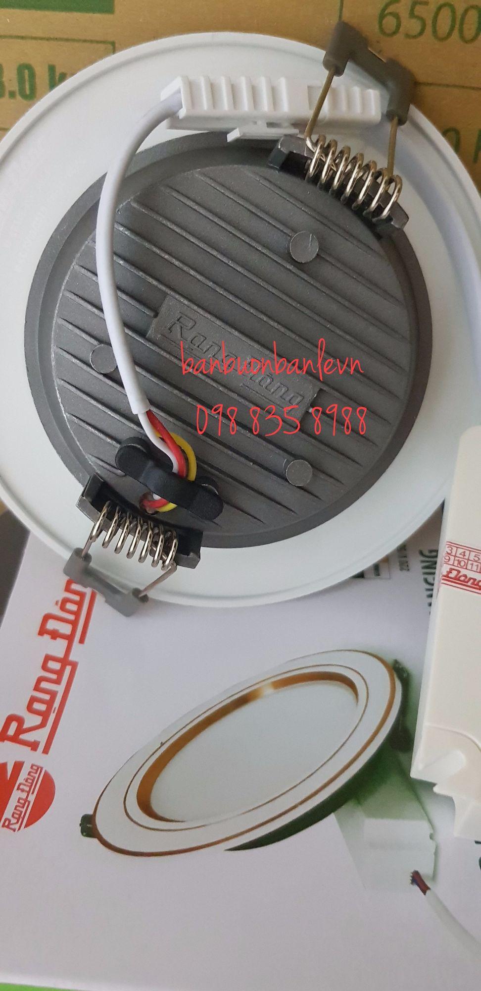 Đèn LED Âm trần Rạng Đông 110- 9w Viền Bac