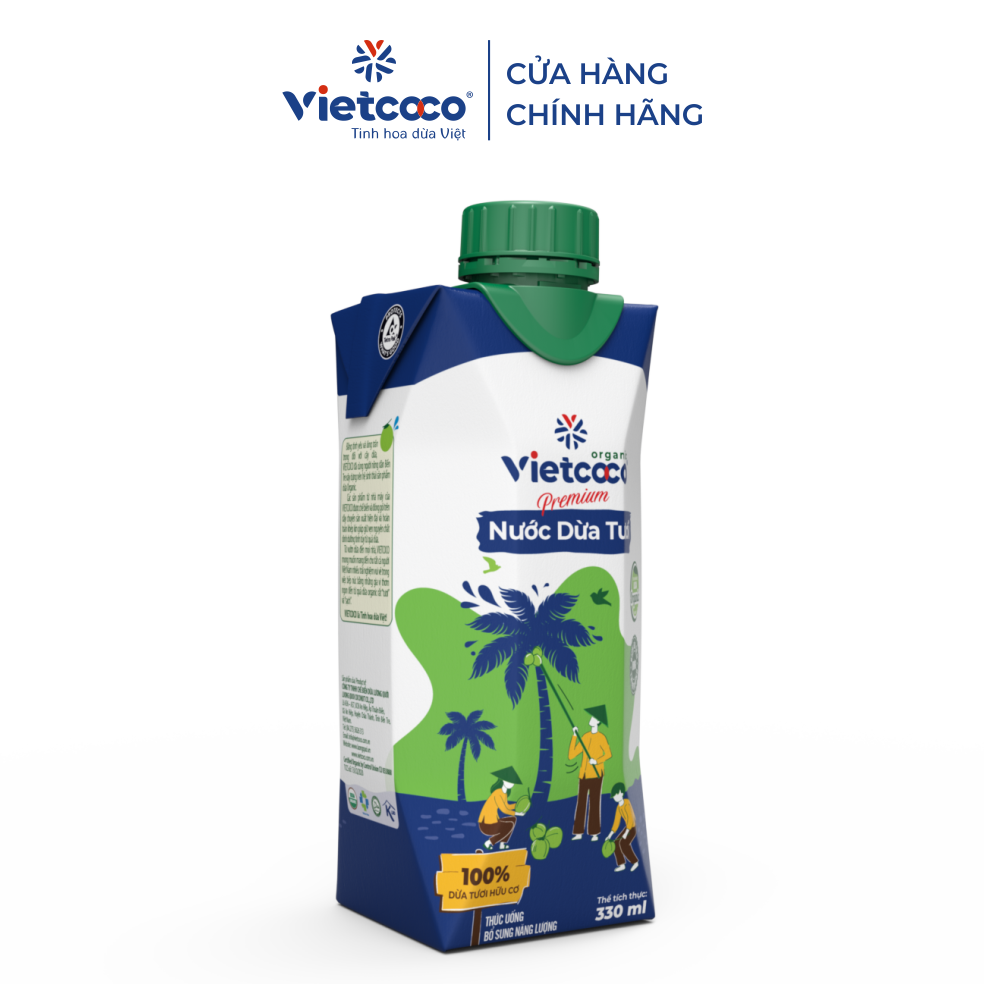 NƯỚC DỪA ĐÓNG HỘP VIETCOCO ORGANIC - 330ML