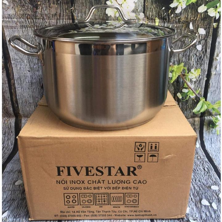 Nồi luộc gà Fivestar size 30 vung kính