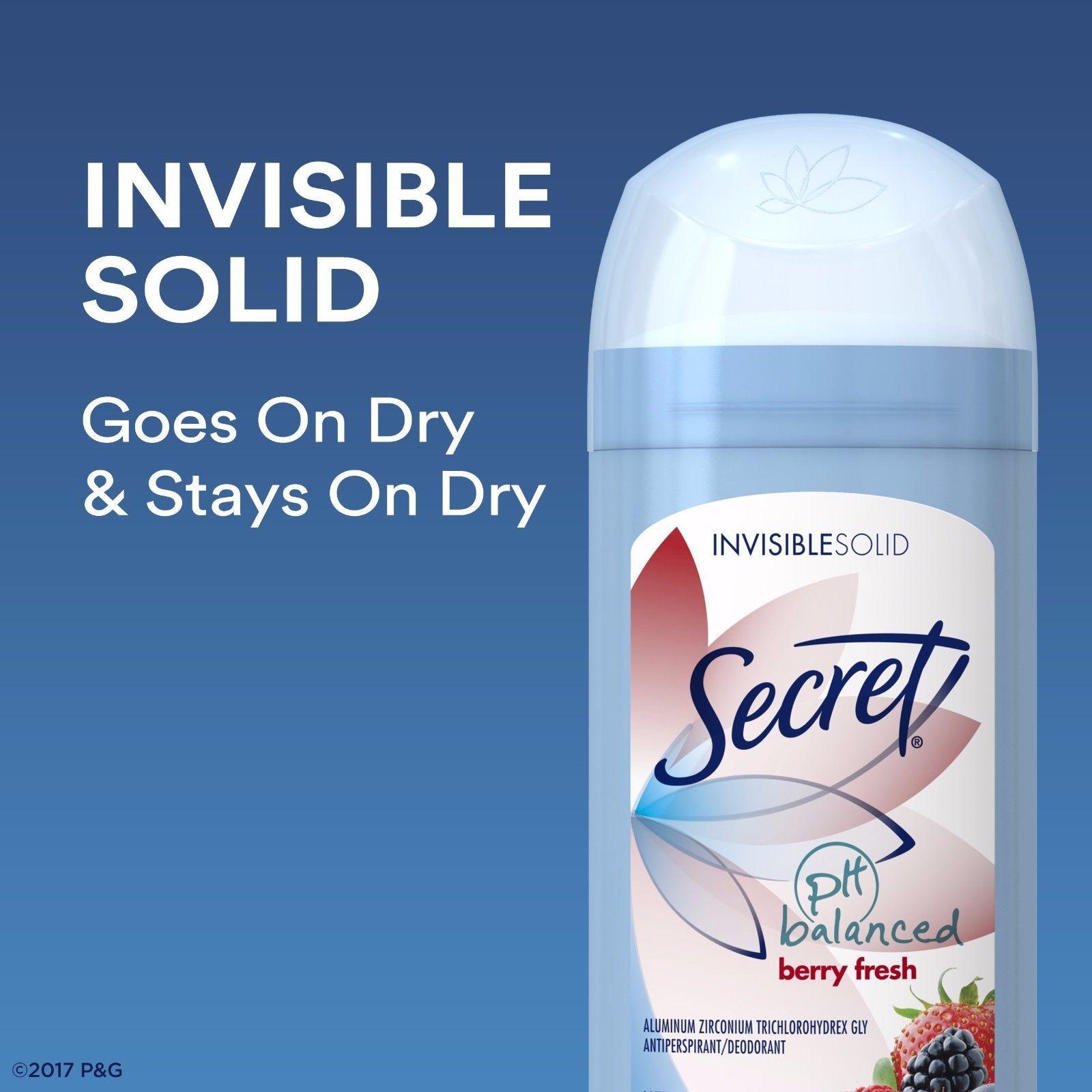 Lăn Khử Mùi Secret Invisible Solid Ph Blanced 73g # Berry Fresh