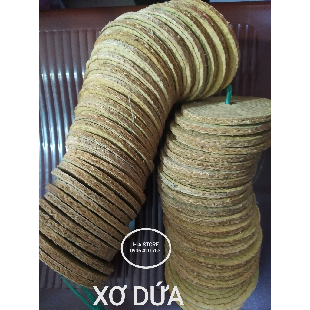 Bánh xơ dừa sisal đánh bóng inox kim loại 100mm