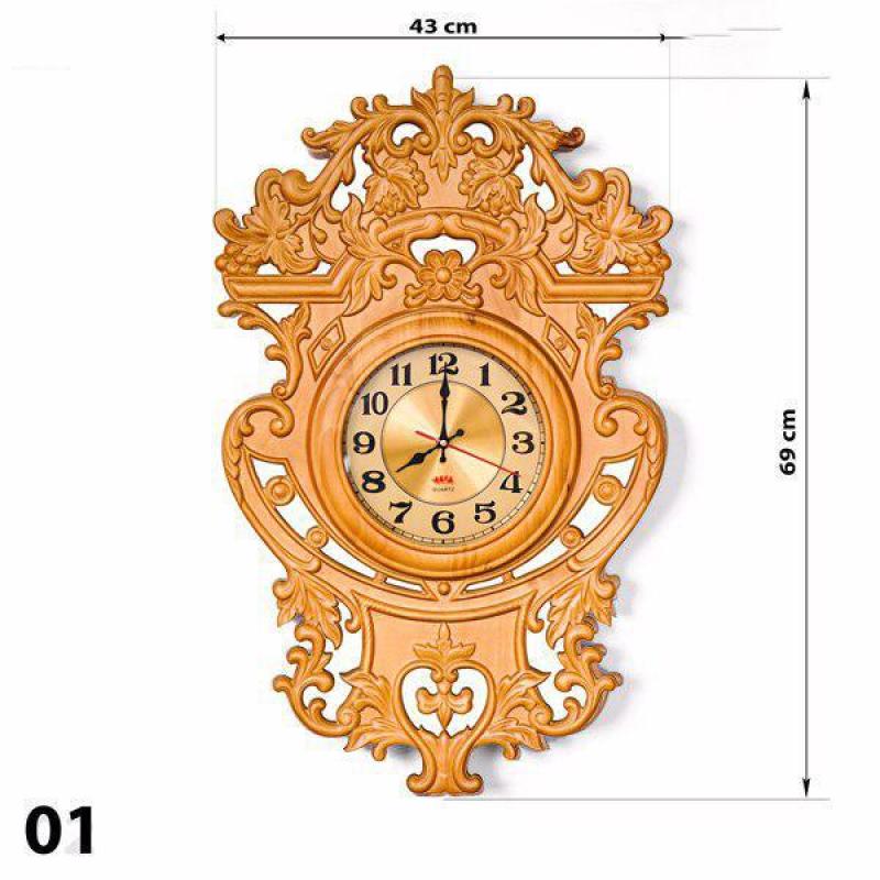 Đồng hồ treo tường Gỗ thông(nâu) - (40*60cm) - trang trí nhà cửa - Phong cách Châu Âu - Bảo Hành 24 Tháng + Tặng 1 Pin Dự Phòng bán chạy