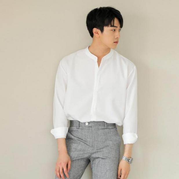 Áo sơ mi nam cổ tàu