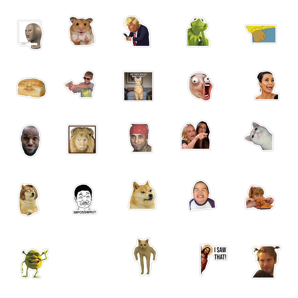 [HCM]Sticker Hình Dán Meme chế Hài Hước Vui Nhộn