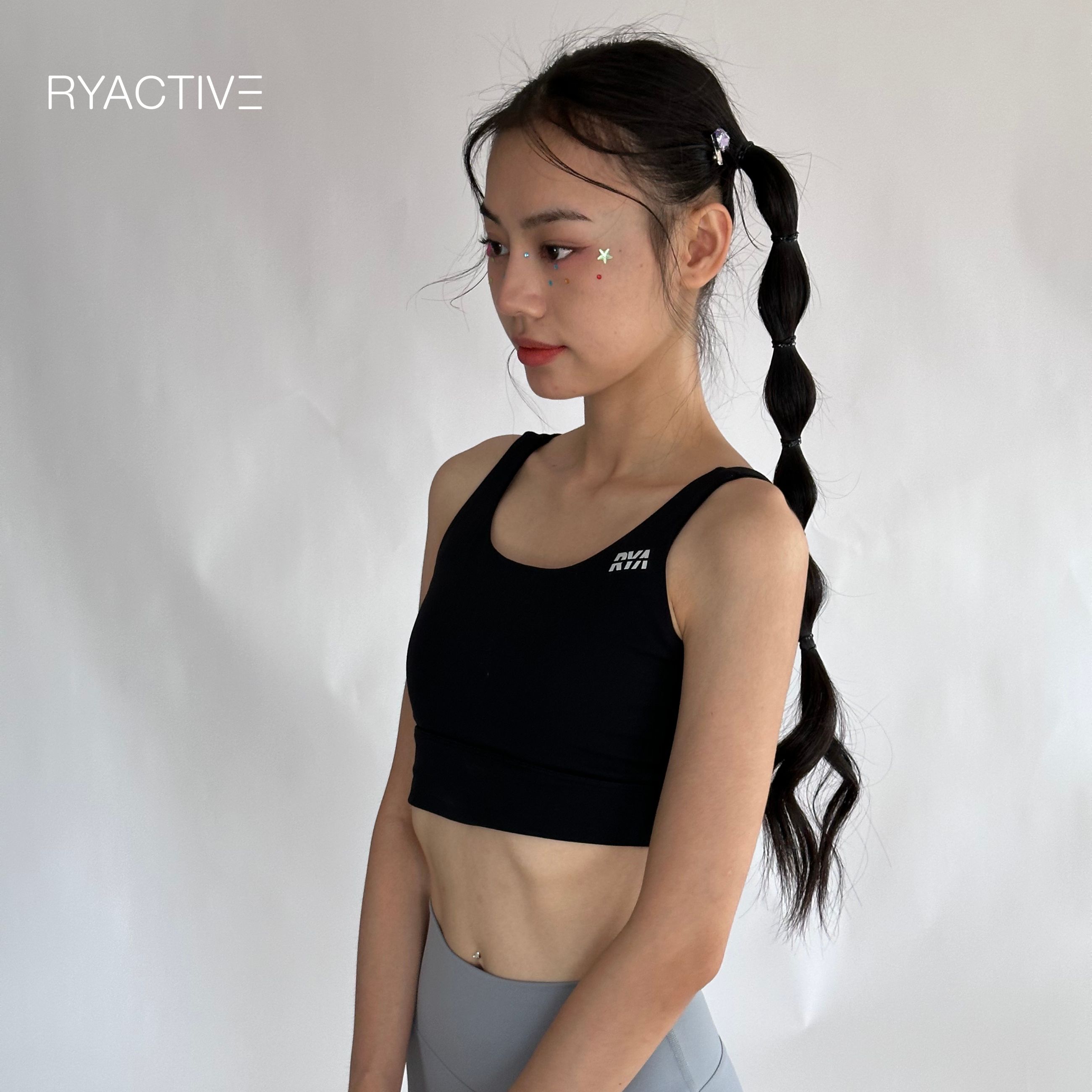 Áo ngực thể thao RYACTIVE - POWER SPORTBRA Black
