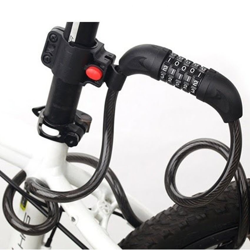 Khóa 5 số đổi mã an toàn cho xe đạp dài 1,2M chất lượng cao