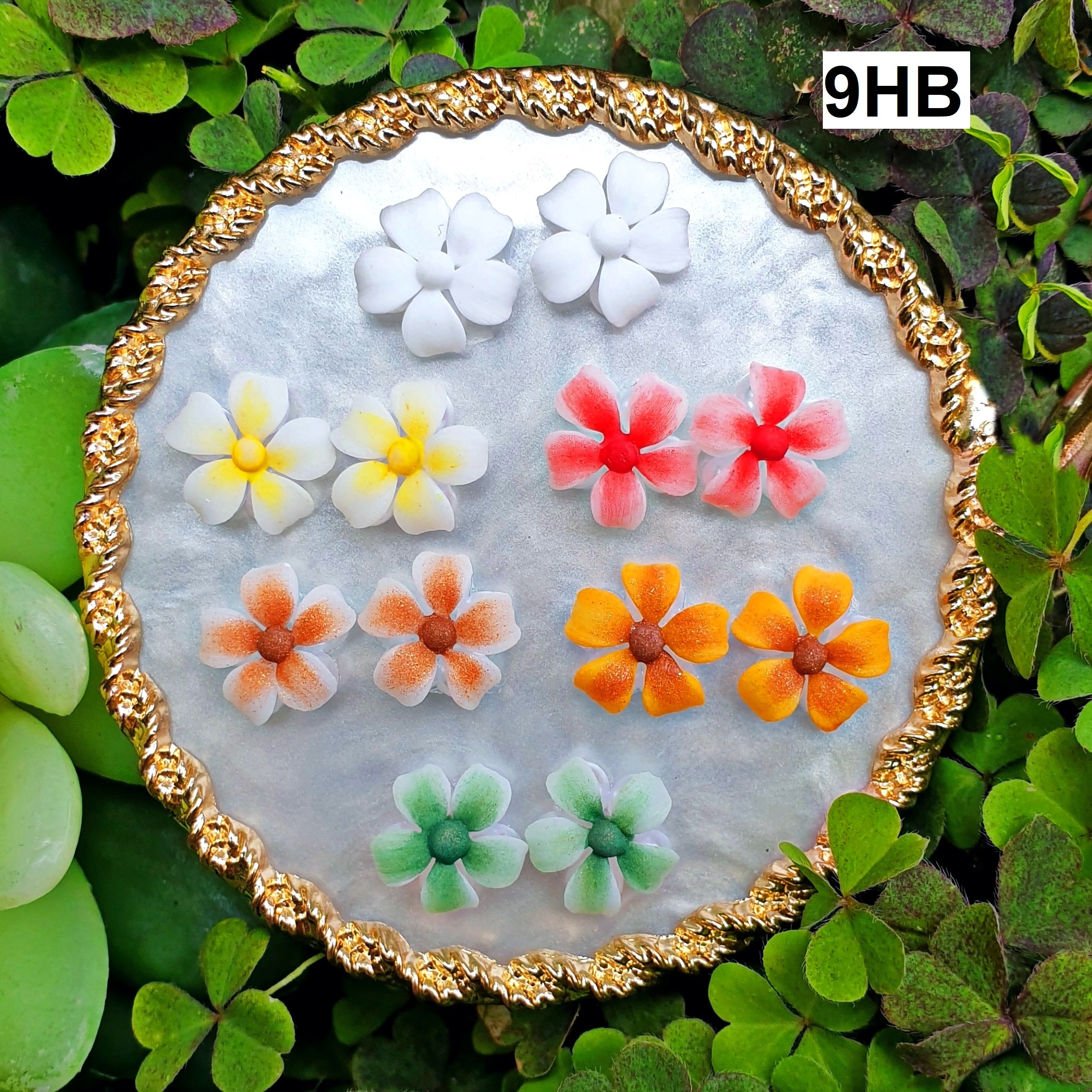 [HCM]Hoa Sứ 5 cánh - Hoa bột đính móng 9HB