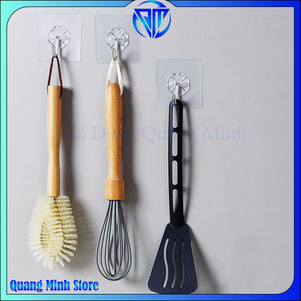 Móc dán dính tường siêu chắc , móc dán trong suốt treo đồ tiện dụng