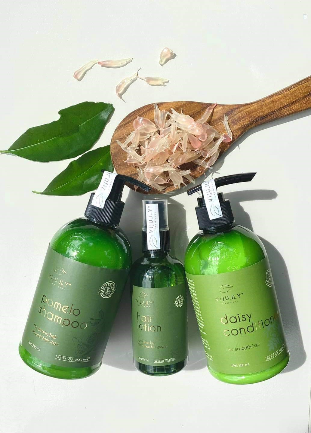 Combo Vijully 3 chai xịt gội xả giảm rụng tóc kích mọc tóc