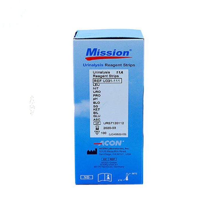 Que thử nước tiểu Acon Mission 11 thông số (100 que)
