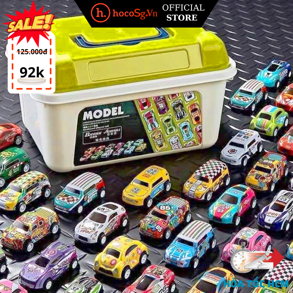 Thùng 30 Xe Ô Tô Đồ Chơi Hợp Kim Kèm Hộp Đựng Hàng Loại 1 Đồ Chơi Ô Tô