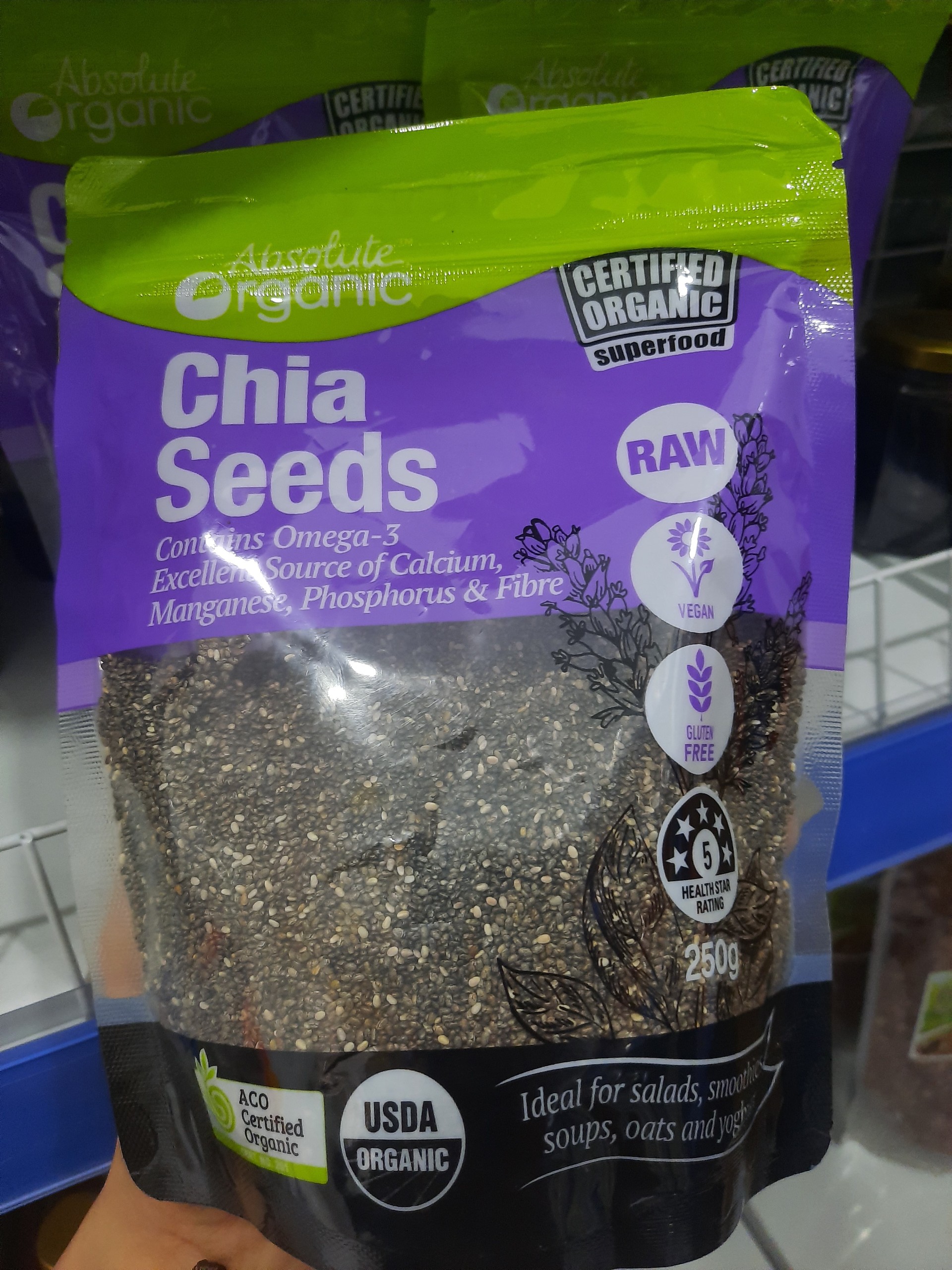 Hạt Chia Hữu Cơ  - Bịch (250gram) - Chia Seeds High In Omega 3
