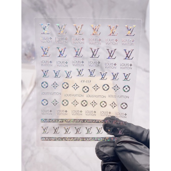 sticker 3d thương hiệu màu ab dán móng tay nail