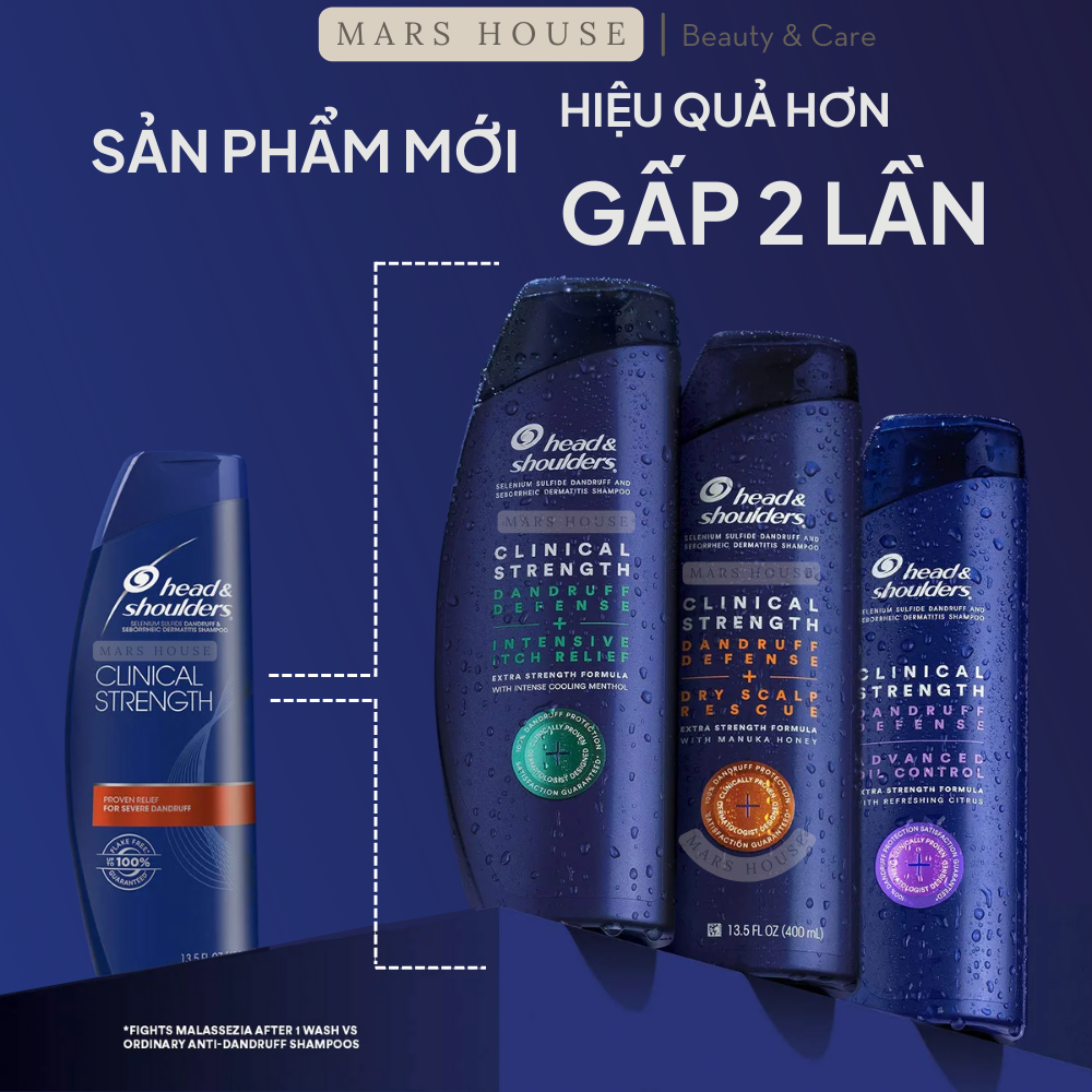 Dầu gội Head and Shoulders Clinical Strength 400ml