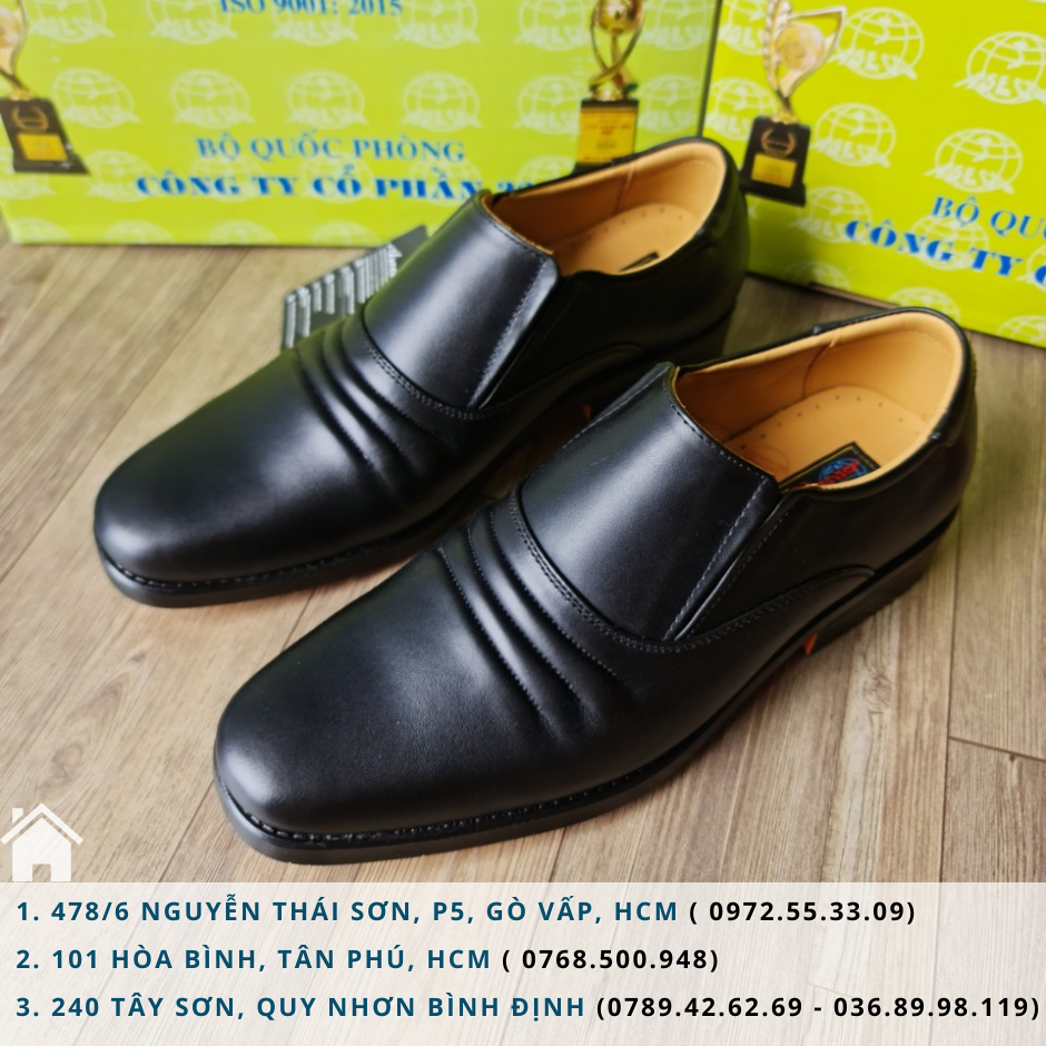 GIÀY LƯỜI DA NAM 714 ĐEN