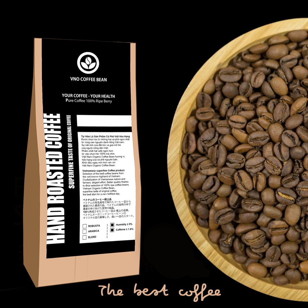 [HCM]CÀ PHÊ HỮU CƠ ARABICA RANG MỘC NGUYÊN HẠT TÚI 200GR