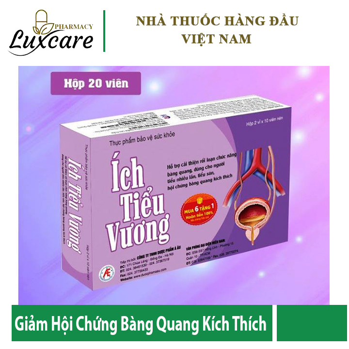 Ích Tiểu Vương - Hỗ trợ cải thiện rối loạn chức năng bàng quang - Hộp 20 Viên