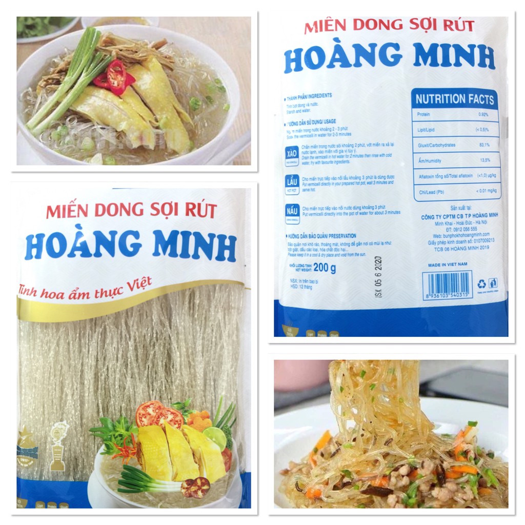 Miếng dong sợi rút gói 200g