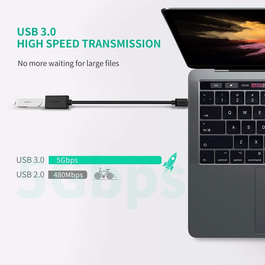 Cáp OTG USB TYPE C USB 3.0 Ugreen 30701