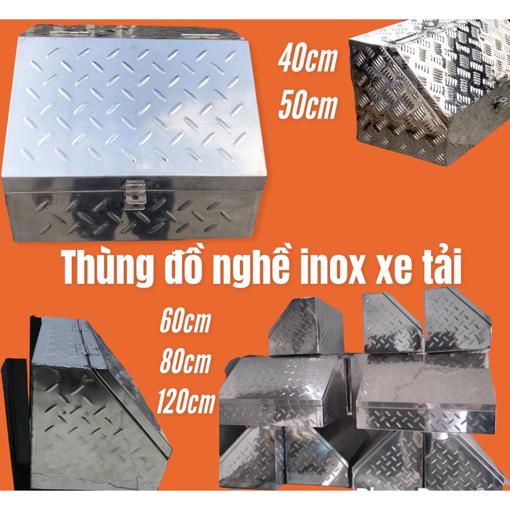 [XE TẢI ]Thùng Đựng Đồ Nghề Inox Cỡ Lớn - Size 80x35x35cm