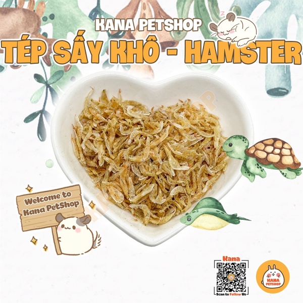 Tép Sấy Khô Hamster 🐹FREESHIP🐹 Thức Ăn Hamster Đồ Ăn Dặm Bổ Sung Canxi Cho Hamster , Nhím ....