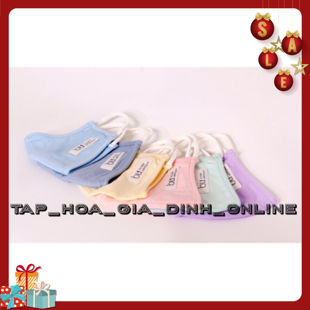 Set 2 khẩu trang sợi tre bamboo Bu cho bé (màu ngẫu nhiên)