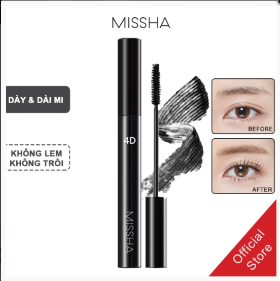 Mascara chải mi cong và dài mi MISSHA 4D 7g