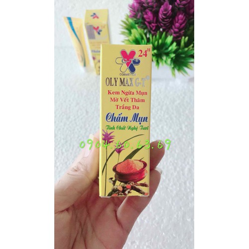 Olymax G-T Turmeric Acne Cream 20g Prevents Acne - Fade Dark Spots - Whitens Skin Olymax