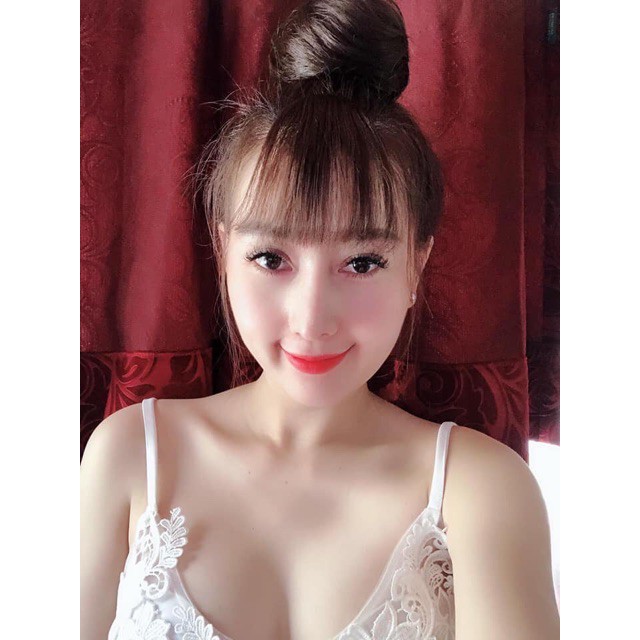 tóc giả Combo Mái thưa tóc + búi phồng cao cấp